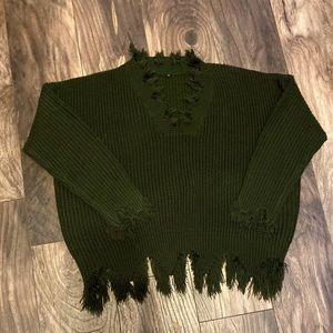 Distressed sweater